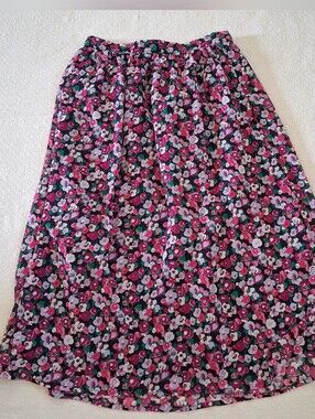 j.crew ♡ floral midi skirt xs aline boho soft girl extra small